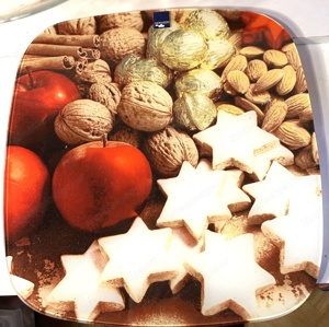 Weihnachtsteller Keksteller Glasplatten Bild 5