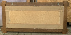 Großes Gobelin Bild gerahmt Holz 80J. Bild 2