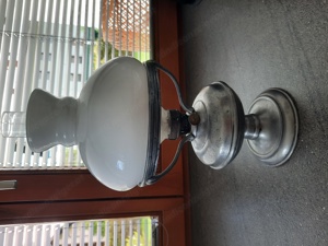 Petroliumlampe aus Zinn alt Bild 2