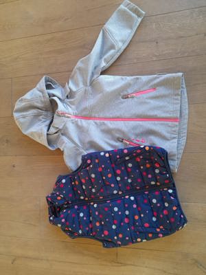 Softshelljacke + Gilet Gr. 128, zusammen 10 