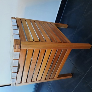 Hocker mit Deckel (Truhe) in Holz Bild 2