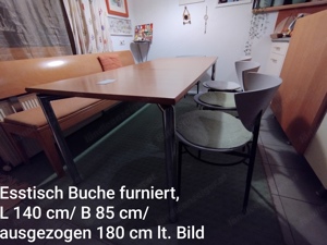 Esstisch Buche, ausziehbar 