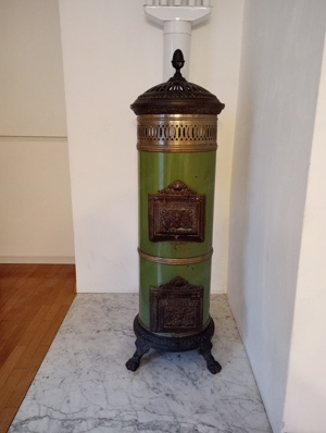 Ofen, Jugendstil, Holz und Kohle Bild 8