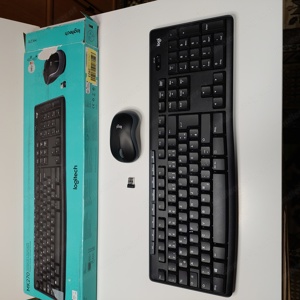 LOGITECH MK270, Tastatur & Maus Set, kabellos, Schwarz