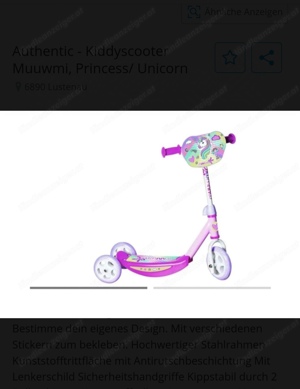 Authentic - Kiddyscooter Muuwmi, Princess  Unicorn