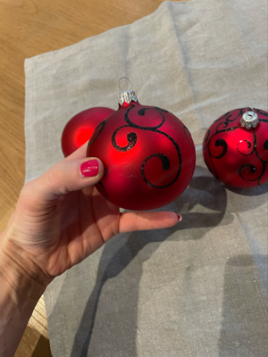 3 Christbaumkugeln aus Glas Bild 2