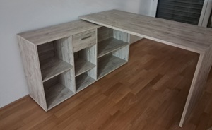 Eckschreibtisch MidYou vom Lutz neu, L B H : 135 x 67 x 74 bzw 137 x 34 x 71 Bild 2