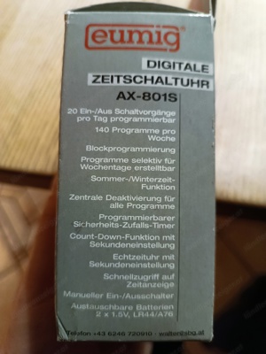 Eumig AX 801-S Zeitschaltuhr  Bild 2