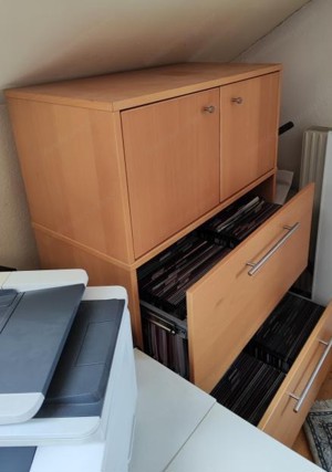 IKEA dopelter Hängeregister-Schrank (Birke-Funrier) Bild 3