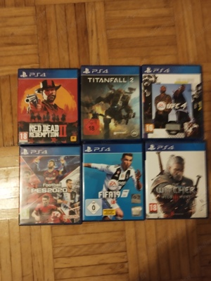 PS4 Spiele (Witcher3, RDR2, UFC4 etc.)