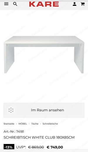 Schreibtisch Kare Design zu verschenken  Bild 2