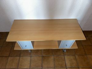 Couchtisch Esche Dekor Ablagefläche Schubladen - Topzustand Bild 2