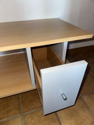 Couchtisch Esche Dekor Ablagefläche Schubladen - Topzustand Bild 3