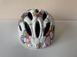 Kinder Fahrradhelm - Alpina Gamma Flash - 46-51cm - 212g weiß mit Blumen - Mädchen Bild 2