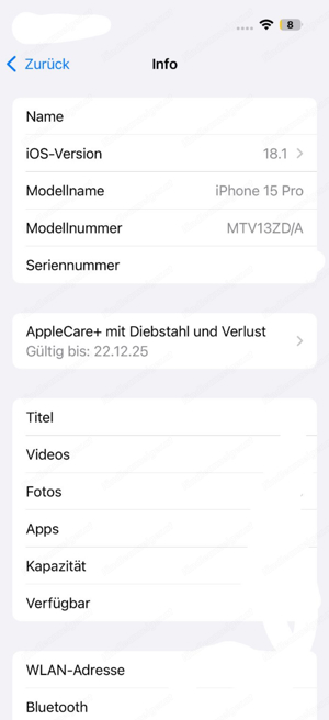 Apple iPhone 15 pro 256gb Titan