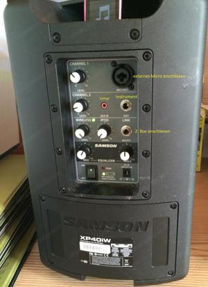 PA Anlage Samson XP40iW für Musiker