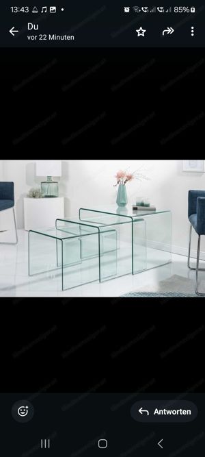 Neu in OVP 3-er Glastisch Wohnzimmer Classic-Design  !!Kein PVC, Plexiglas!! 