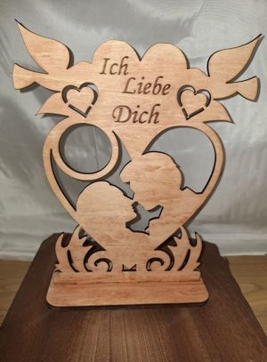 Herz-Aufsteller zum Valentinstag "Ich liebe Dich"