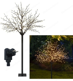 2 x Lichter Baum Lampen Kirschblütenbäume LED Kirschblütenbaum Beleuchtung Terrasse Balkon Garten Bild 1