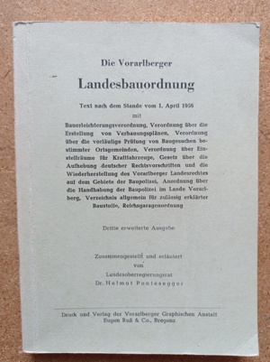 Die Vorarlberger Landesbauordnung 1956