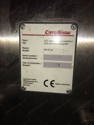 LINDE CRYOLEAN SJ-25 - CO2 Trockeneis Reinigungsgerät Eisstrahlgerät Bild 6