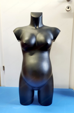 Schaufensterpuppe Torso Schwangere schwarz lebensgroß  Bild 4