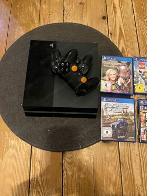 PS4 mit 2 Controller und diversen spielen