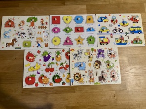 5 Baby Puzzles aus Holz