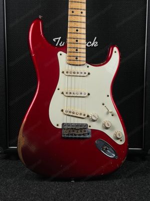 2008 Fender John Cruz 58  Hot Rod  Strat Rlc Candy Apple Red Bild 2