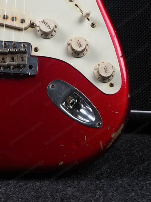 2008 Fender John Cruz 58  Hot Rod  Strat Rlc Candy Apple Red Bild 9