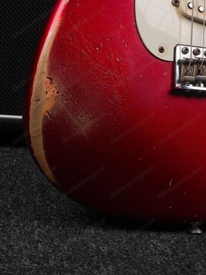 2008 Fender John Cruz 58  Hot Rod  Strat Rlc Candy Apple Red Bild 8