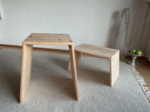 Hocker, Massivholz Bild 3