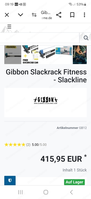 Verkaufe Gibbon Slackline