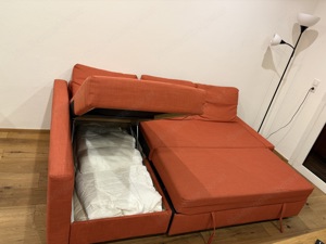 IKEA Couch ausziehbar, orange, in sehr gutem Zustand zu Verschenkn Bild 4