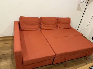 IKEA Couch ausziehbar, orange, in sehr gutem Zustand zu Verschenkn Bild 3