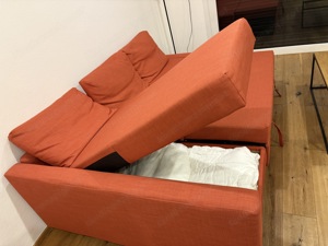 IKEA Couch ausziehbar, orange, in sehr gutem Zustand zu Verschenkn Bild 5