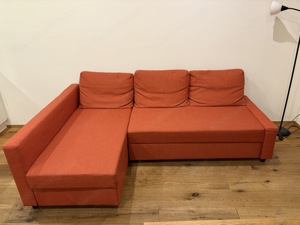 IKEA Couch ausziehbar, orange, in sehr gutem Zustand zu Verschenkn Bild 2