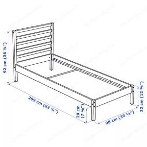 Einzelbett Ikea Tarva plus Lattenrost Lönset 90x200 in Originalverpackung Bild 2