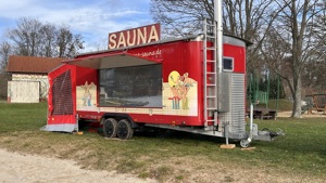 Mobile Panorama Sauna zu verkaufen 