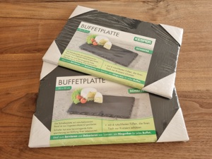 2 Stk. KESPER Schiefer Buffetplatten