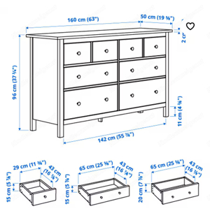 Ikea hemnes komode weiss Bild 3