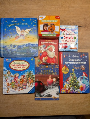 Verschenke Weihnachtsbücher & 2 Spielesets