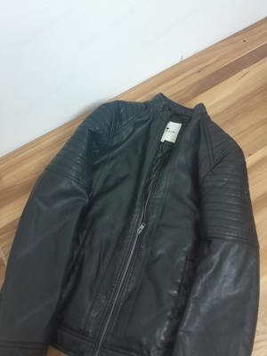 Tom Tailor Lederjacke schwarz (L)