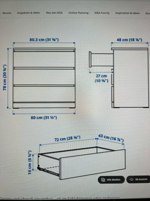 Ikea Malm Kommode 3 Schubladen Bild 5