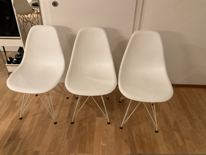 3 Sidechairs in weiß zu verkaufen Bild 3