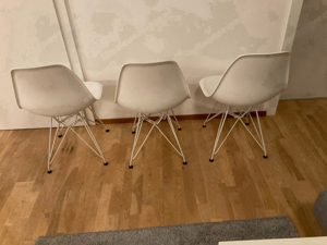 3 Sidechairs in weiß zu verkaufen Bild 4