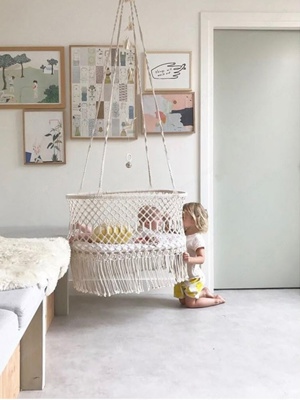 Boho Babywiege zum aufhängen Bild 2