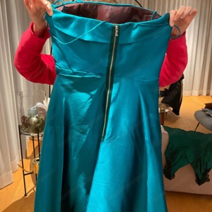 Abendkleid Ballkleid Talbot Runhof Lang, Größe 40, Türkis  Bild 2