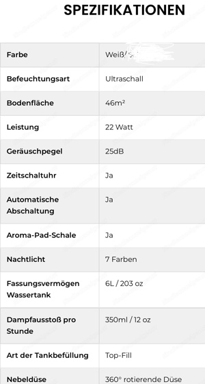 Luftbefeuchter 6L TESTSIEGER original verpackt Bild 6