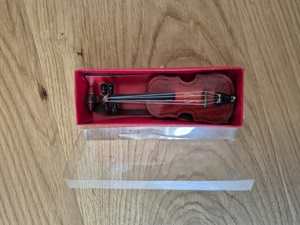 Deko Geige Violine mit Bogen 13cm